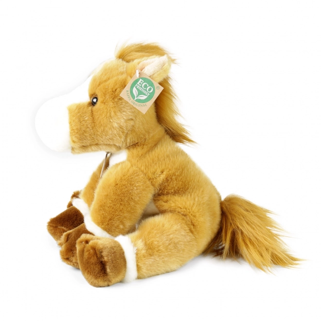 Cheval en peluche assis 30 cm ECO FRIENDLY