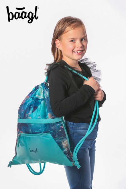 Sac à cordon avec poche Dauphin