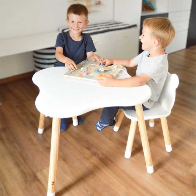 FreeOn Table en bois avec chaises Ours