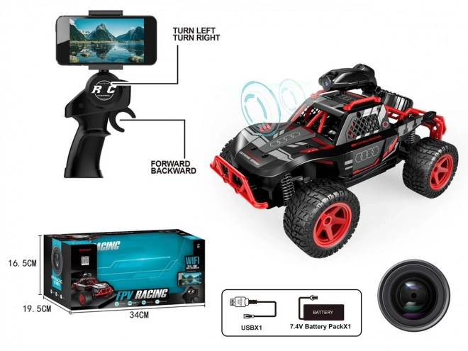 Voiture RC de course avec caméra