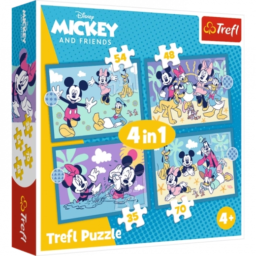 Puzzle Trefl 4-en-1 – Histoires joyeuses MICKEY MOUSE