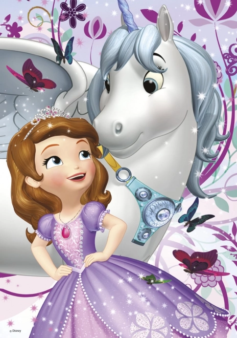 Puzzle Sofie et licorne avec pierres à décorer - 200 pièces