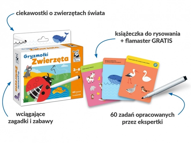 Cartes à dessiner les animaux 3-6 ans KS0686