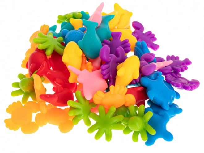 Jeu montessori en bois Apprends à compter – Créatures marines