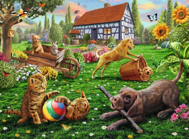 Ravensburger puzzle Jeu dans la cour – 200 pièces