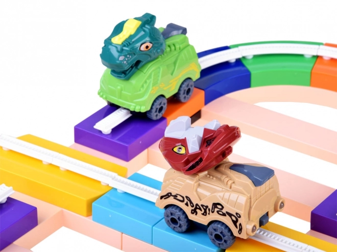Piste de course de dinosaures pour enfants