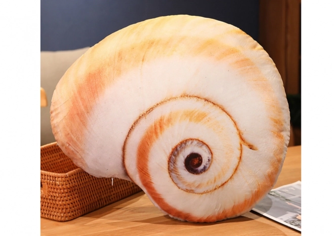 Coussin en peluche avec mascotte escargot 50 x 40 cm