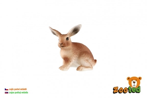 Jeune lièvre des champs zooted plastique 6cm en sachet