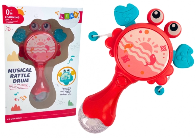 Hochet Crabe Lumières Mélodies Rouge pour Enfants