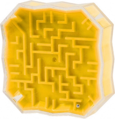 Jeu de logique Labyrinthe à bille jaune