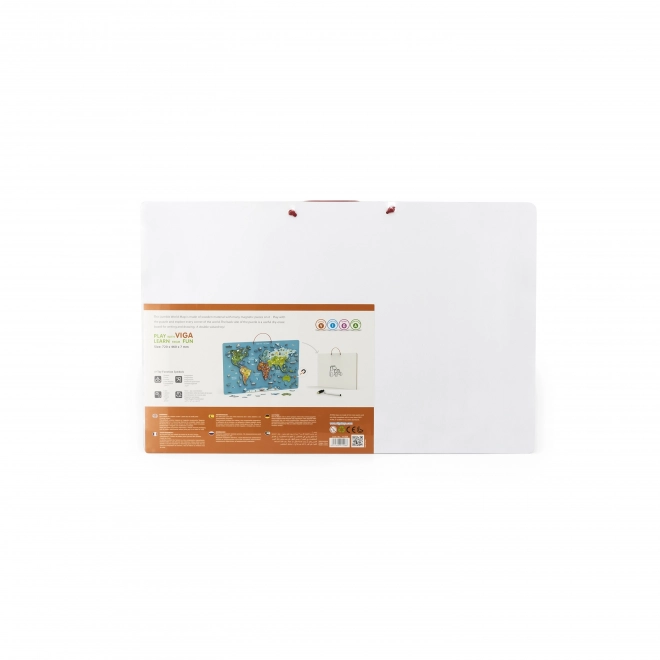 Viga 2v1 tableau éducatif avec carte magnétique du monde Montessori