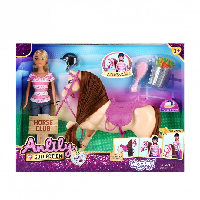 Woopie Royal set poupée ravissante avec cheval et accessoires