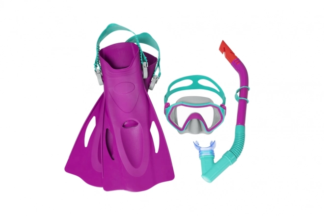 Bestway Hydro Swim Firefish ensemble de plongée enfant avec masque, tuba et palmes, bleu (7+) – Rose