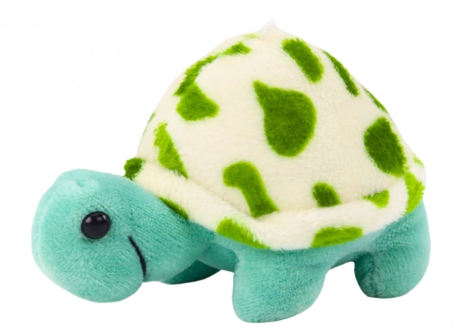 Tortue en peluche 10 cm bleu pendentif