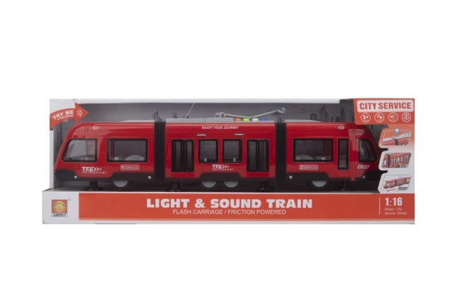 Tramway rouge à inertie 1:16