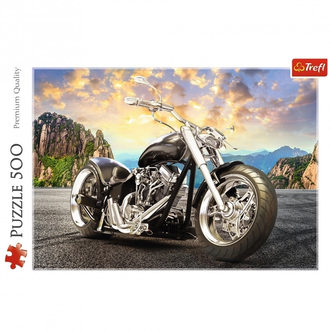 Puzzle 500 pièces motocyclette noire