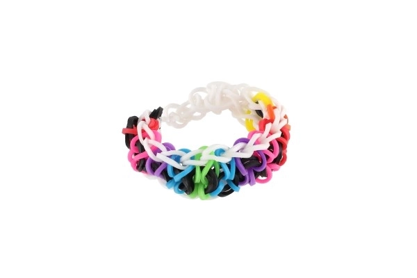 Fais ton propre bracelet 700+ élastiques, perles + outils + métier à tisser pour bracelets dans une boîte 30x24cm