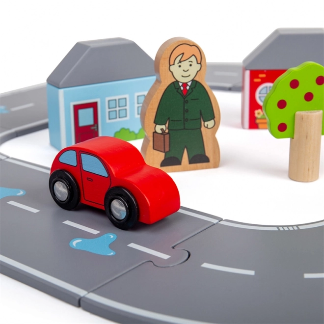 Route en bois en forme de huit Bigjigs
