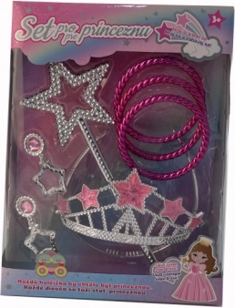 Set princesse pour enfants avec couronne, boucles d’oreilles et bracelets