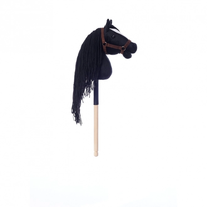 HOPPIHORSE cheval sur bâton hobby horse taille A4 noir