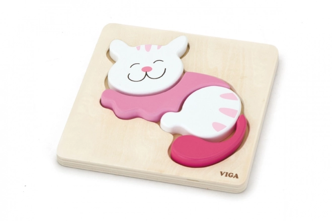 Puzzle en bois pour les plus petits - Chat