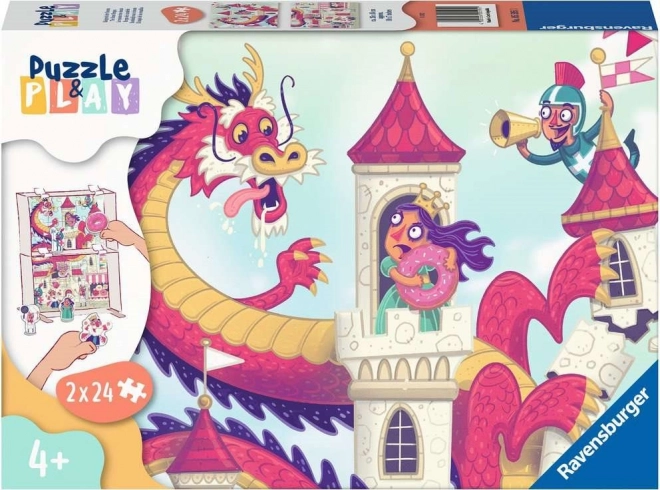 Ravensburger Puzzle & Play : royaume des donuts – 2×24 pièces