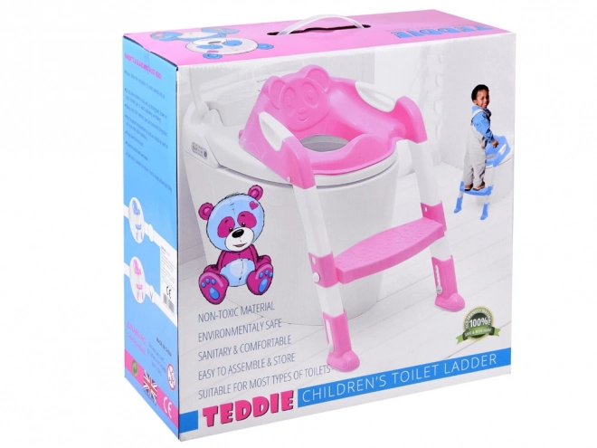 Tabouret de toilette rose pour enfants