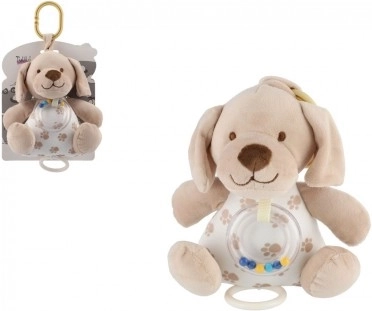 jouet musical chien beige 18 cm Tulilo