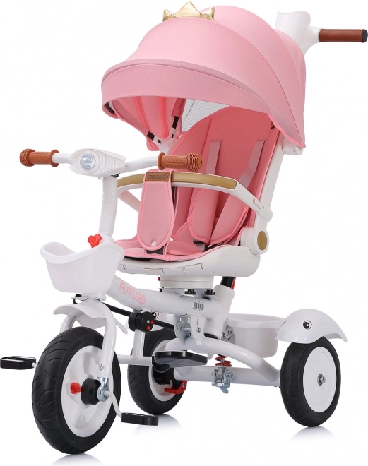 CHIPOLINO Tricycle avec toit Futuro 2 en 1 Princesse