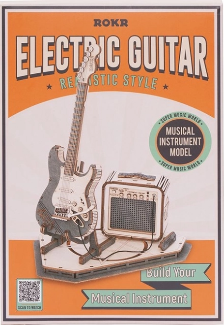 Puzzle 3D en bois RoboTime - Guitare Électrique