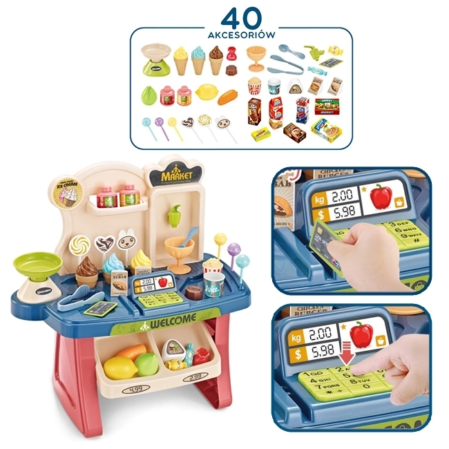 Supermarché avec Chariot pour Enfants