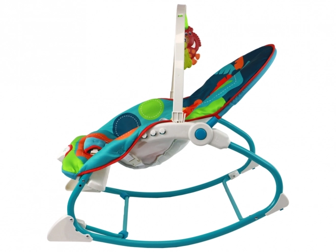 Transat à bascule pour enfants 2en1 avec vibrations et motifs de dinosaures