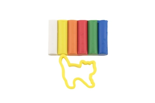 Modéline/Plastiline NARA 50g 6 pcs avec emporte-pièce 4 types sur carte 9,5x14cm