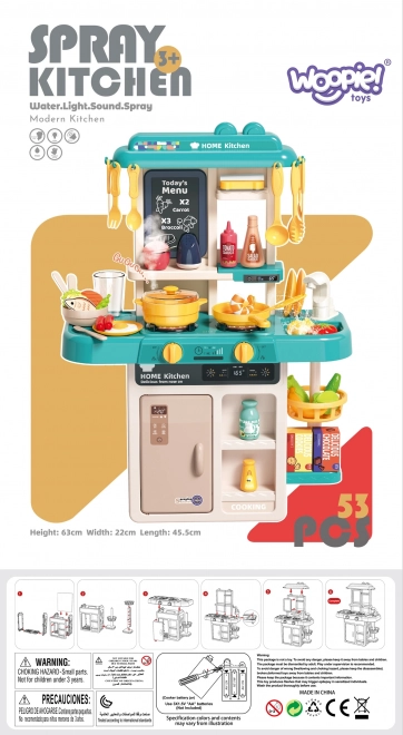 Cuisine interactive pour enfants Woopie avec accessoires