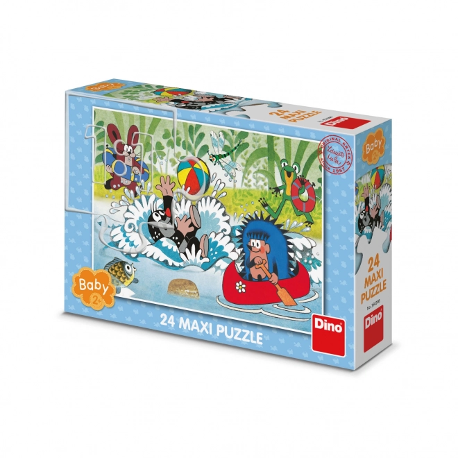 Dino Puzzle Krtek dans l'eau 24 pièces maxi
