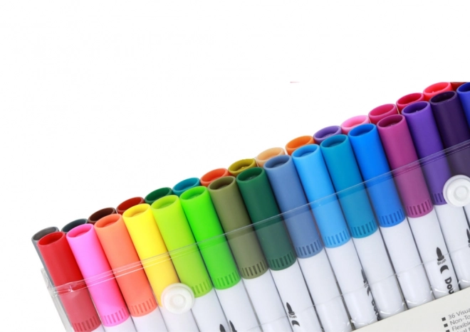 Ensemble de crayons à deux extrémités 48 pièces dans un organiseur de différentes couleurs