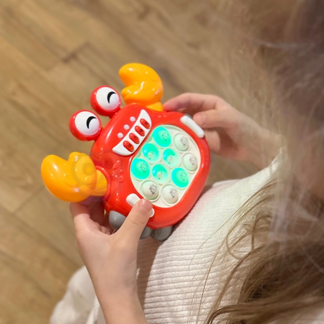 Jeu électronique anti-stress Pop It crabe rouge