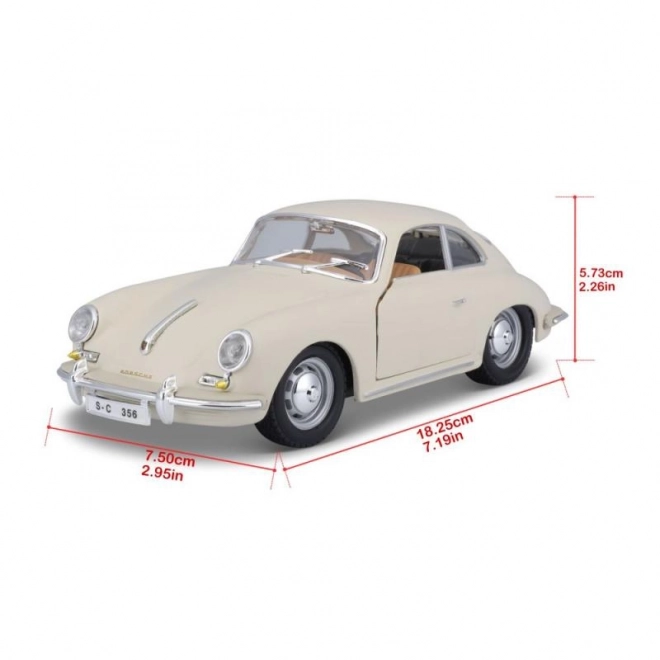 Bburago 1:24 Porsche 356B Coupé (1961) Ivoire