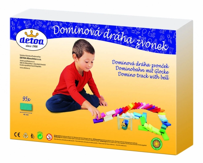 Piste de dominos avec cloche 95 pcs