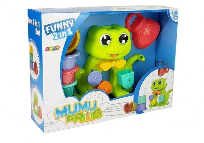 ensemble de jeux de bain cascade grenouille avec seaux