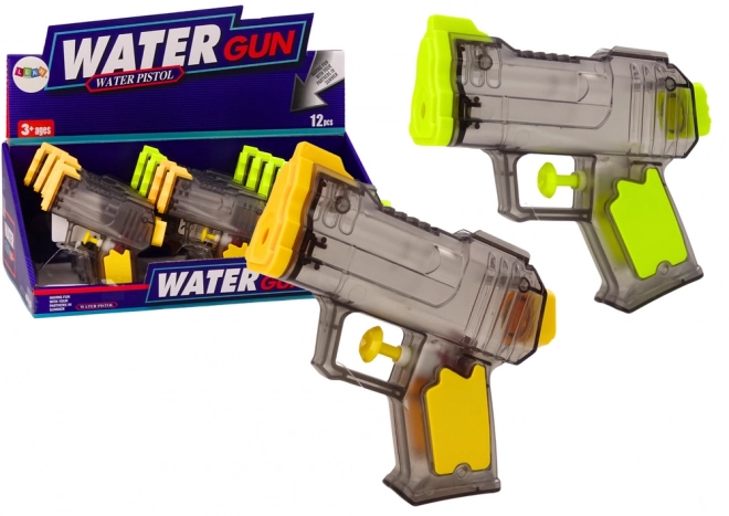 Petite pistolet à eau transparent jaune orange