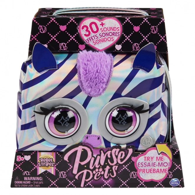 Sac interactif zèbre Purse Pets en métal