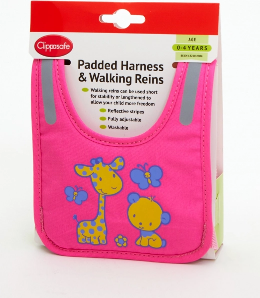 Laisse pour enfant avec rembourrage, Rose - Giraffe&Bear