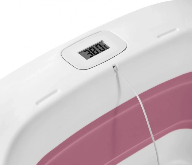 Lionelo Baignoire Pliante avec Thermomètre et Transat Pink Magnolia