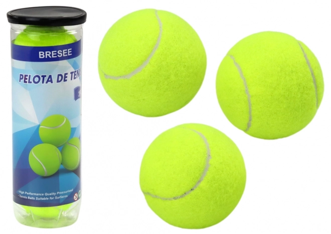 Ballons de tennis Boule de tennis jaune Ensemble 3 pcs.