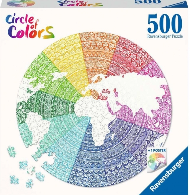 Puzzle Ravensburger Cercle des Couleurs Mandala 500 pièces