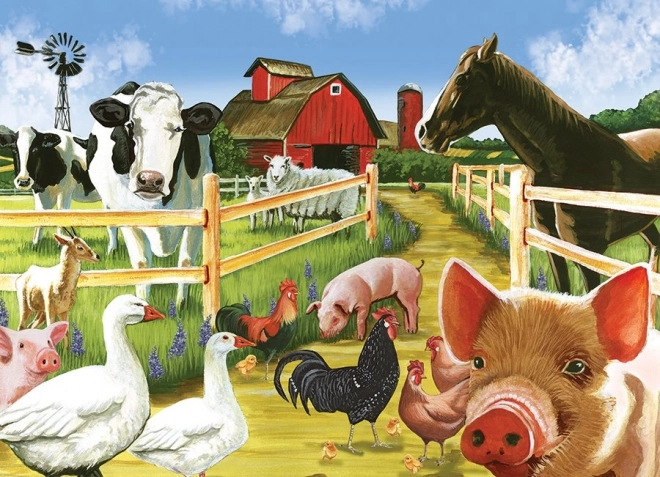 Puzzle familial Bienvenue à la ferme 350 pièces