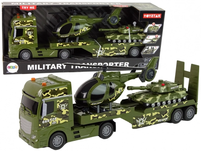 Jeu de construction militaire Hélicoptère de propulsion Faction Tank Camion