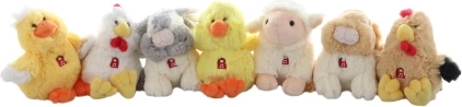 Peluche animale sonore 15 cm