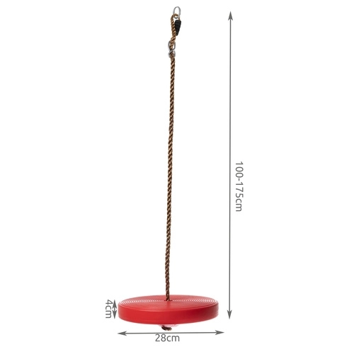 Kruzzel balançoire de jardin pour enfants avec siège rond